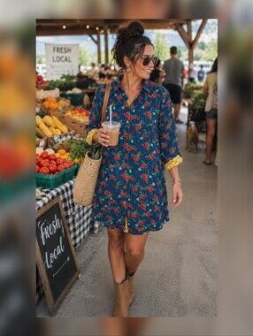 Matilda Jane "Fa La La" Shirt Dress M